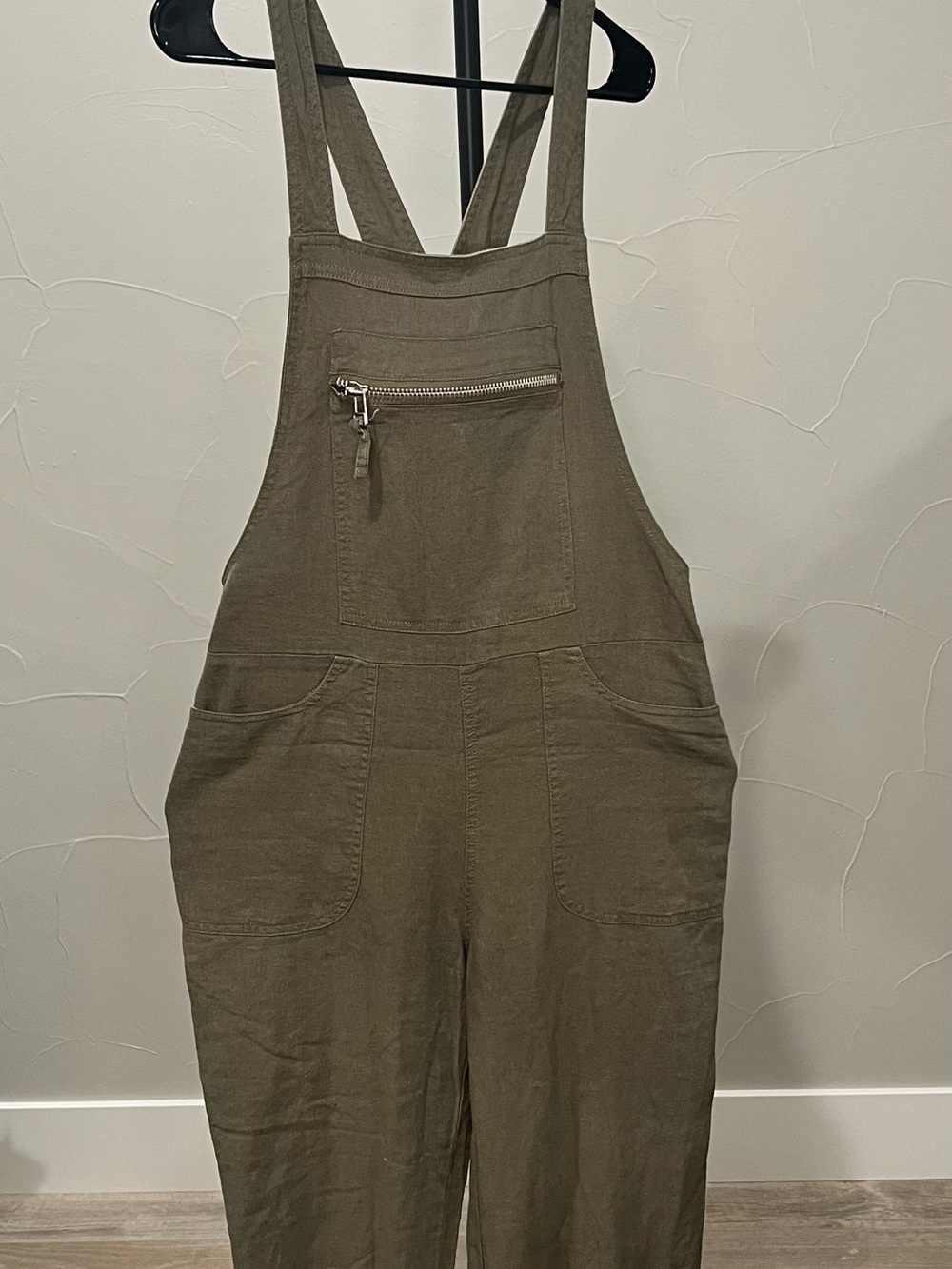 Forever 21 Olive Green Utility Overalls Jumpsuit